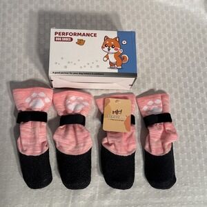 QUMY Dog‎ Shoes LARGE Dog Boots & Paw Protectors Pink size 7 63-75 lbs NEW